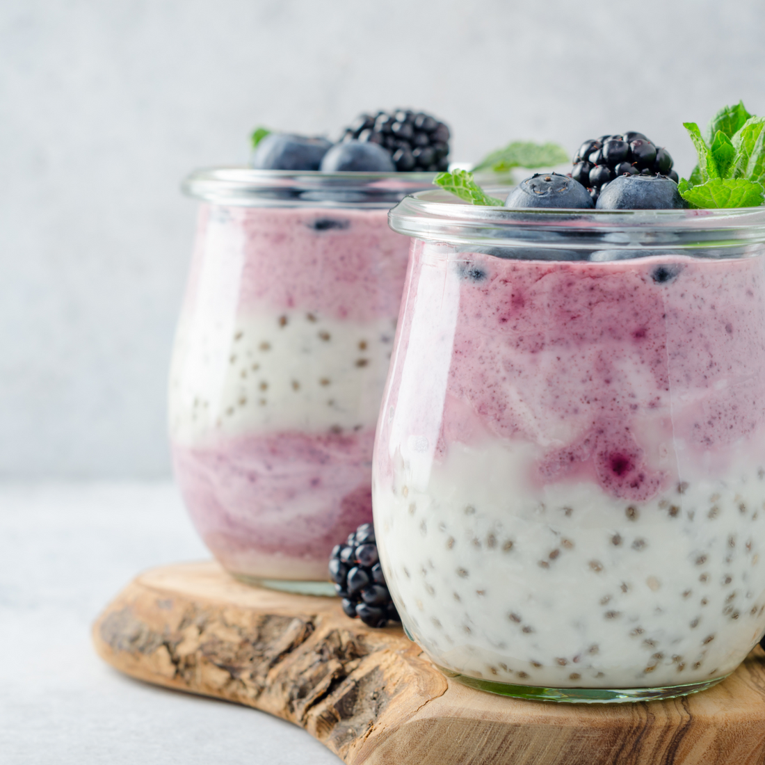 Blackberry Yogurt with Chia Seeds